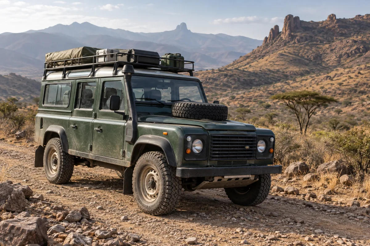 Land Rover Defender available for hire in East Africa