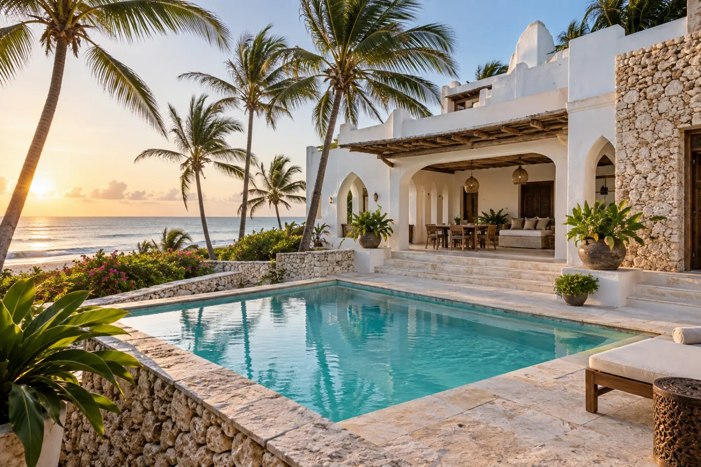 Beachfront Villa, Diani
